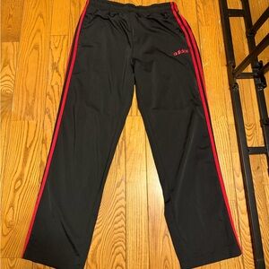 Adidas Black Pants with Red Accents